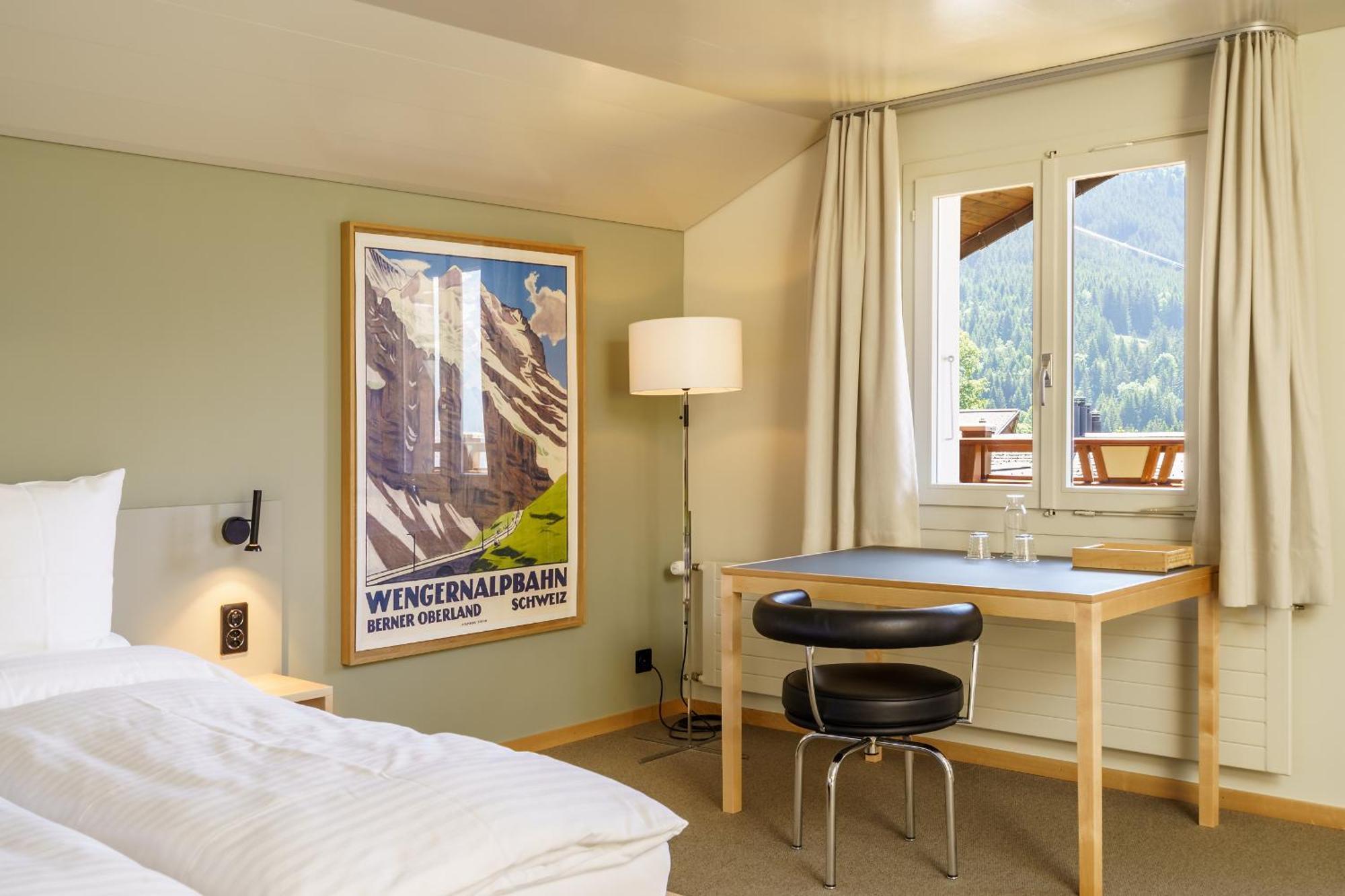 Hotel Alpenruhe - Vintage Design Hotel Wengen Zimmer foto